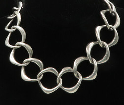 BAYANIHAN 925 Silver - Vintage Rounded Square Link Chain Necklace - NE3521 - £304.03 GBP