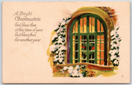View In Through Window a Bright Christmastide UNP DB Postcard D17 - £2.79 GBP