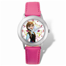 Disney Frozen Anna Pink Leather Tween Watch - £33.49 GBP