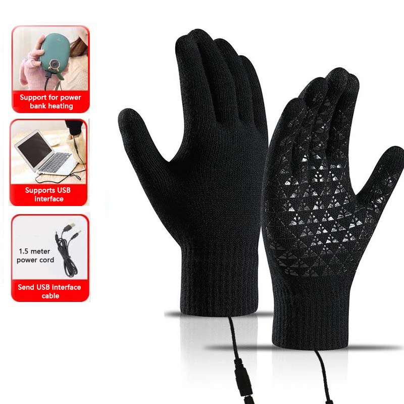 USB Warm Hand Heating Gloves Screen Touch USB Electric Heating Gloves Constant - £15.17 GBP+