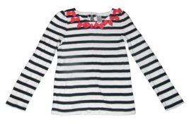 Gymboree Black &amp; White Striped Long Sleeve Shirt Girls Size 10 - £6.09 GBP