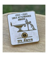 Lions Club Lapel Pin 1992-1993 100% Attendance Award We Serve 1&quot; - €16,77 EUR