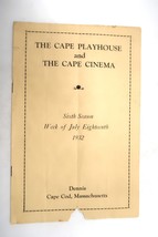Vtg 1932 Cape Cod Playhouse &amp; Cinema Program 6th Season Rare Ephemera De... - $39.99