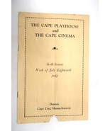 Vtg 1932 Cape Cod Playhouse &amp; Cinema Program 6th Season Rare Ephemera De... - $54.69 CAD