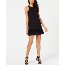 NWT Womens Size 8 Trina Turk Black Berry Embellished-Hem Sleeveless Shift Dress - £69.39 GBP