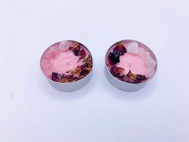 Love Crystal Tealight Candle ~ Set Of 2 ~ Rose Scented For Spells, Ritua... - $5.00