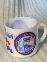Vintage American Freedom Train Federal Glass coffee mug cup 1976 Bicentennial - £15.92 GBP
