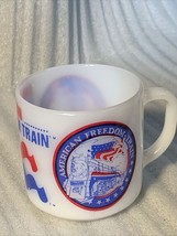 Vintage American Freedom Train Federal Glass coffee mug cup 1976 Bicentennial - £15.70 GBP