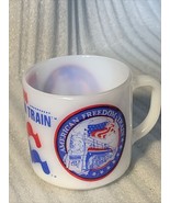 Vintage American Freedom Train Federal Glass coffee mug cup 1976 Bicente... - €17,36 EUR