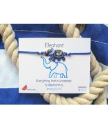 Blue Elephant Bracelet - Colorful African Charm, Natural Watercolor Desi... - £10.97 GBP