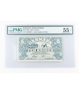 1920 Dinamarca 5 Coronas Nota (AU-55 Red PMG ) Nacional Banco Cinco Kr P... - $753.48 CAD