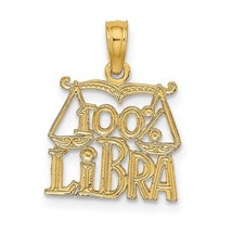 14K Yellow Gold or 14K White Gold 100% Libra Zodiac Charm - £121.78 GBP