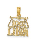14K Yellow Gold or 14K White Gold 100% Libra Zodiac Charm - €158,64 EUR