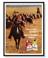 Marlboro Red or Longhorn Cigarettes Print Ad Vintage 1969 Magazine Adver... - £7.62 GBP