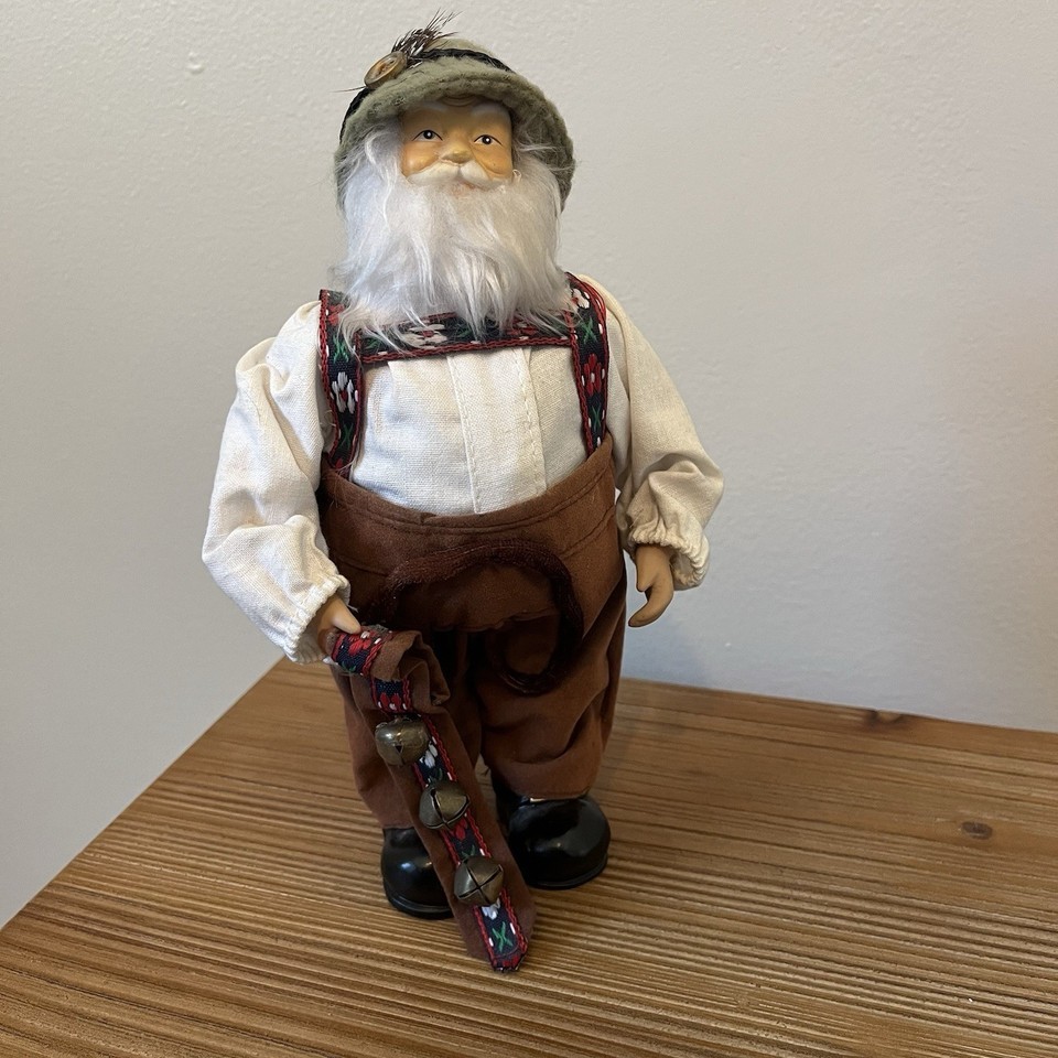 Vintage Santa Claus Lederhosen Doll Alps Austria Germany - $18.99