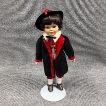 VTG Porcelain 18” Doll Standing German Folk Black Forest Boy Moveable Re... - $45.77