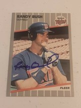 Randy Bush Minnesota Twins 1989 Fleer Autograph Card #107 READ DESCRIPTION - £3.88 GBP