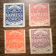 British Oceania: Samoa - Scott&#39;s #s  1, 2, 3 &amp; 4 - issued in 1879  -  4 ... - $15.83