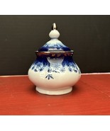 Apuplum-Romania Flow Blue Fine Porcelain Covered Sugar - $9.46