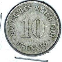 1901 A German Empire 10 Pfennig Coin - £6.97 GBP