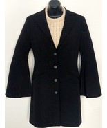 Women&#39;s modern button down coat (Black) - £47.81 GBP
