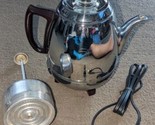 Vintage G E Automatic Coffee Maker Pot Belly Percolator 33P30 Chrome  - $69.29