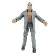 The Rock Action Figure Grey Dress Suit WWE 2000 Jakks Pacific Titan Tron Live  - £5.69 GBP