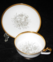 SPODE CHATHAM FRUIT CUP/SAUCER SET NO 12 GOLD Y5280 GRAY - £26.05 GBP