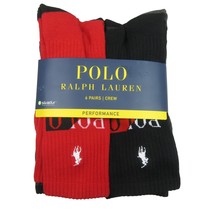 Polo Ralph Lauren Performance Crew Socks 6 Pack Mens Size 6-13 Multicolo... - $27.99