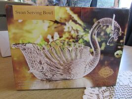 Shannon Crystal Swan Serving Bowl by Godinger 8 x 12 New in Box - €28,08 EUR
