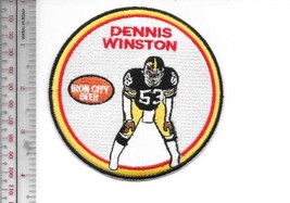 Beer Football Pittsburgh Steelers Dennis Winston &amp; Iron City Beer Promo Patch - £7.85 GBP