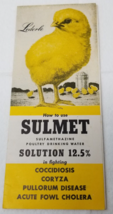 Sulmet Poultry Drinking Water Sales Brochure 1948 Lederle Laboratories - £18.94 GBP