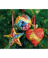 Barcino Christmas Lot of 6 Ornaments Holiday Hand Painted Spain New - £119.90 GBP