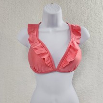 Bikini Top Swimsuit Bathing Suit Top Only Pink Ruffle Size Large Women&#39;s - $11.88