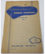 Auditorium Collection of Remick Choruses For Three Part 1991 S.S.A. - $10.40