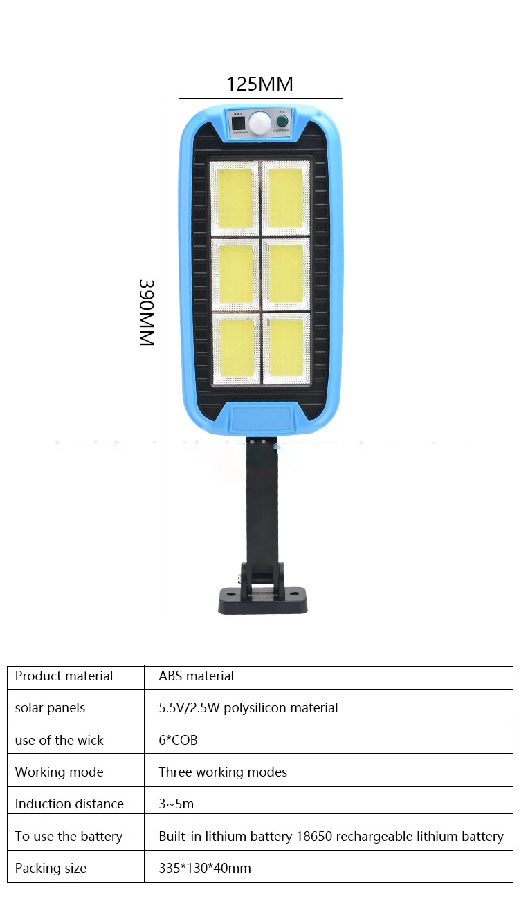 Solar Street Lights Outdoor Waterproof Motion Sensor Wall LED Lamp with Remote c - £213.63 GBP