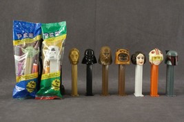 Mixed Lot 9 Star Wars Characters PEZ Toy Dispensers YODA Leia Darth Vader C3P0 - £16.44 GBP