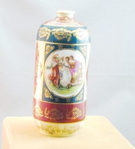 Antique Ornate Beehive Mark Austria Vase Gilt Gold 3 Woman 5.25&quot; - £31.32 GBP