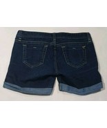 Guess Jeans Womens Cuffed Denim Shorts Low Rise Dark Blue Wash Sz Tag 28... - £13.23 GBP