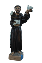 St Francis Assisi Sculpture Resin Statue Dipinto a Mano (Hand Painted) 6” - £8.25 GBP