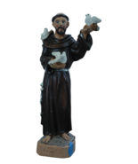 St Francis Assisi Sculpture Resin Statue Dipinto a Mano (Hand Painted) 6” - £8.27 GBP