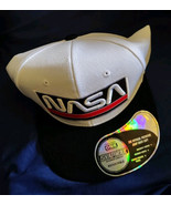 NASA Worm Insignia Black &amp; White Snapback Trucker Hat Concept One Snapma... - £14.85 GBP