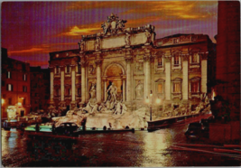 Postcard Italy, Rome The Fountain of Trevi at Night - £4.64 GBP