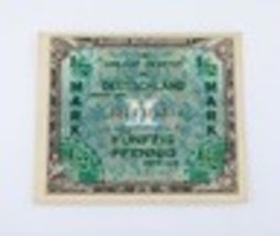 1944 Germany Allied Occupation 1/2 Mark Currency (XF) - $47.17