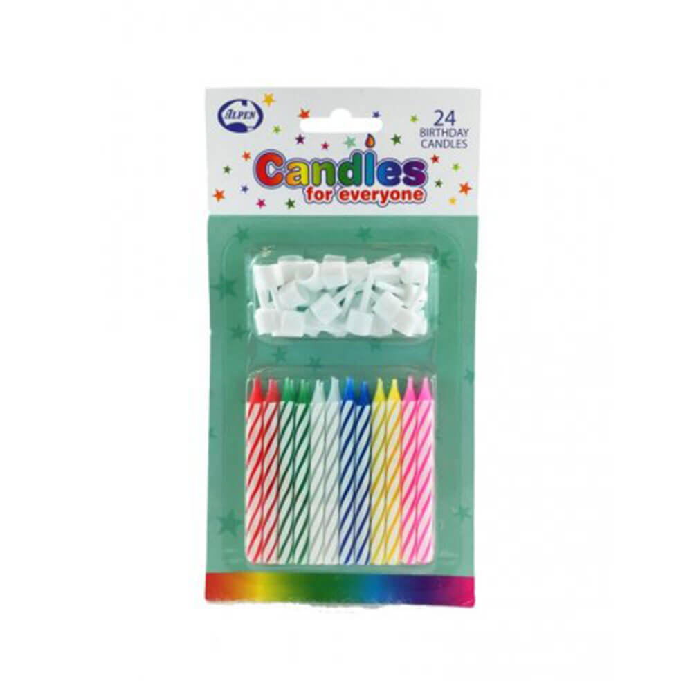 Alpen Birthday Candle with Holders (24pk) - $28.83