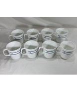 8 CORELLE Coffee Tea Juice Water Cups w/4 Blue Rings + Tulips - $11.39
