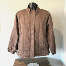 Madewell Womens XL Bremen Bomber Jacket Brown Quilted Lightweight Oversized NEW - $89.09