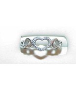 14k DIAMOND Reverse Heart Wed Band RING YG Size 8 White Gold Sweet! - £220.44 GBP