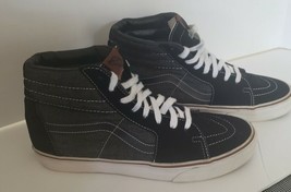Vans Off The Wall Black Mixed Media Suede High Top Skate Shoes Mens Sz 8.5 - £32.13 GBP