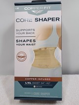 NWT Copper Infused Fit Core/Waist Shaper Back Support Sz.L/XL 34”to 42&quot; Beige - £12.95 GBP